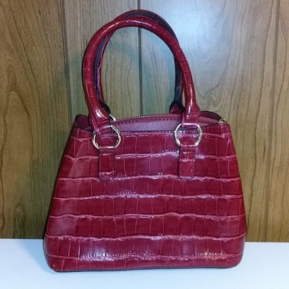 Red faux leather crossbody purse Im❤